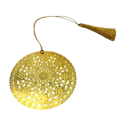 Punto de libro dorado en forma de Mandala