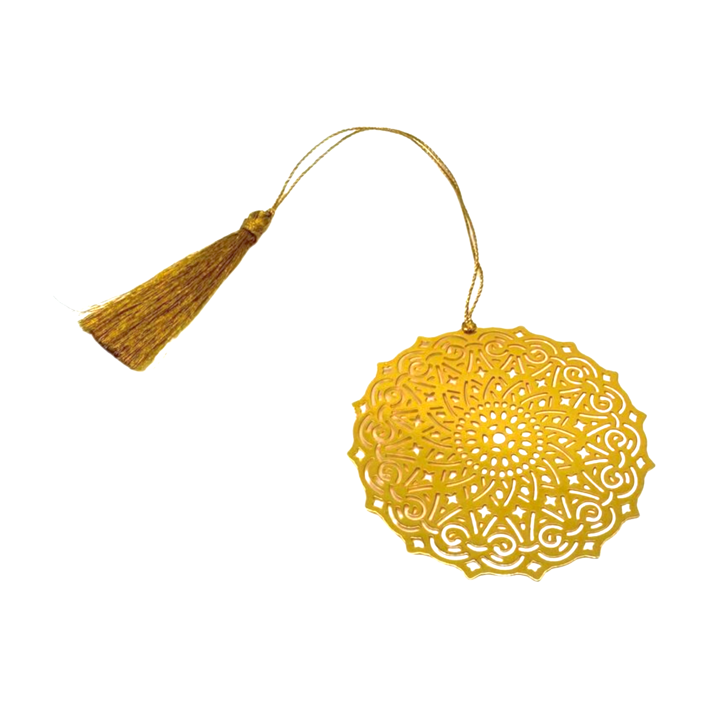 Punto de libro dorado en forma de Mandala