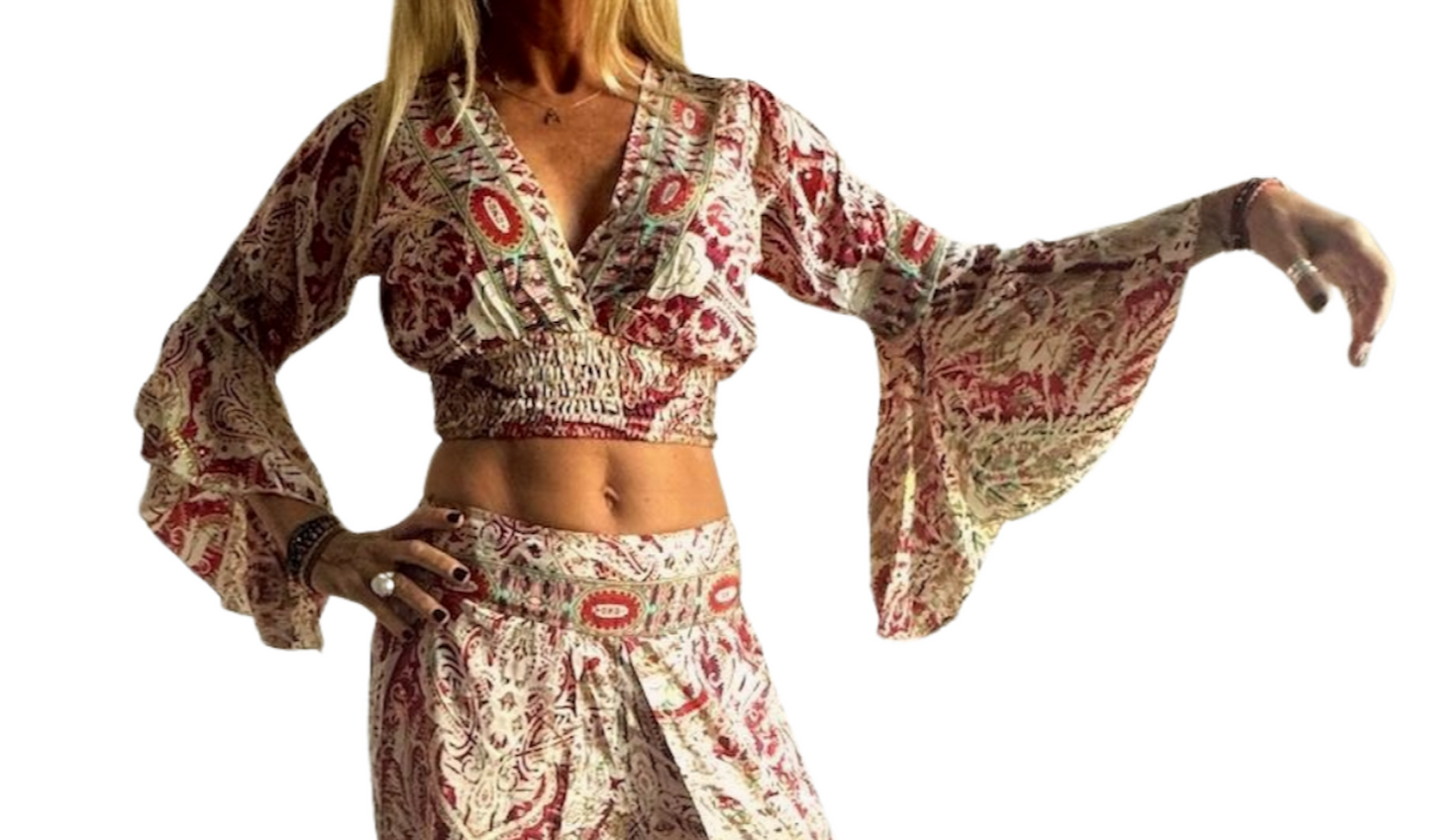 Blusa de seda india