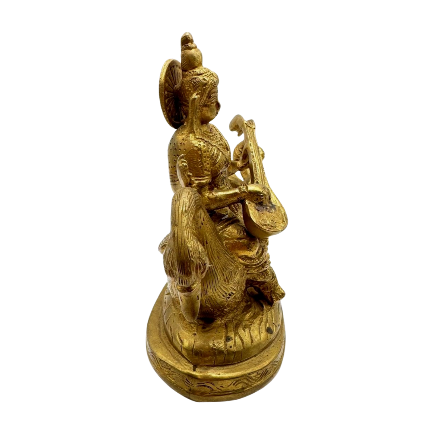 Estatua de bronce del dios hindú Saraswati