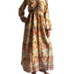 Vestido indio estampado de seda