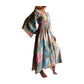 Vestido indio estampado de seda