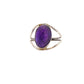 Anillo de plata ovalado con amatista