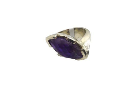 Anillo plata con amatista facetada de la India