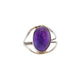 Anillo de plata ovalado con amatista