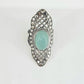 Anillo de plata con calcedonia