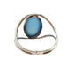 Anillo de plata de la India con calcedonia
