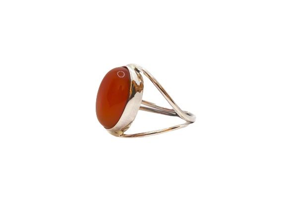 Anillo de Plata de la India con cornalina