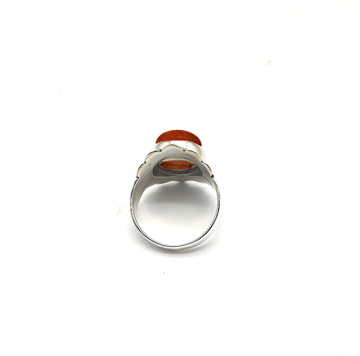 Anillo de Plata de la India con cornalina
