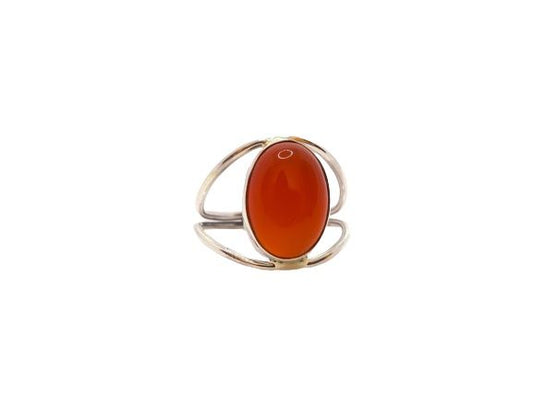 Anillo de Plata de la India con cornalina
