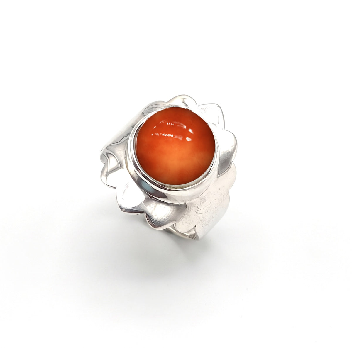Anillo de Plata de la India con cornalina