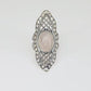 Anillo de plata con cuarzo rosa