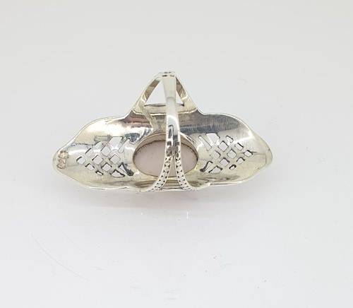 Anillo de plata con cuarzo rosa