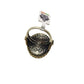Anillo de plata bañada de la India con espejo