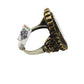 Anillo de plata bañada de la India con espejo