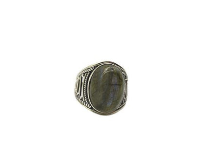 Anillo de plata de la India con labradorita