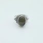 Anillo de plata de la India con labradorita