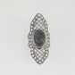 Anillo de plata de la India con labradorita