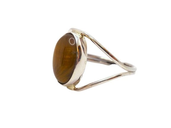 Anillo de Plata de la India con ojo de tigre