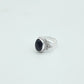 Anillo de plata de la India con onix negro