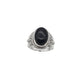 Anillo de plata de la India con onix negro