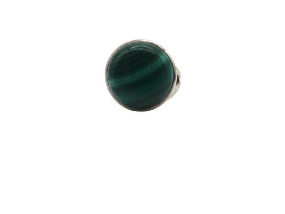 Anillo de Plata de la India con malaquita