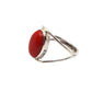 Anillo de plata de la India con coral