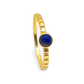 Anillo de plata dorada con lapislázuli
