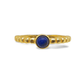 Anillo de plata dorada con lapislázuli
