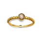 Anillo de plata dorada con piedra luna