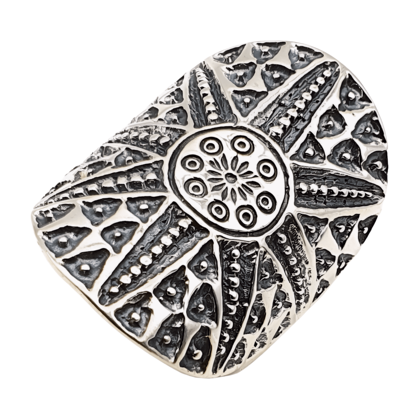Anillo de plata escudo de sol