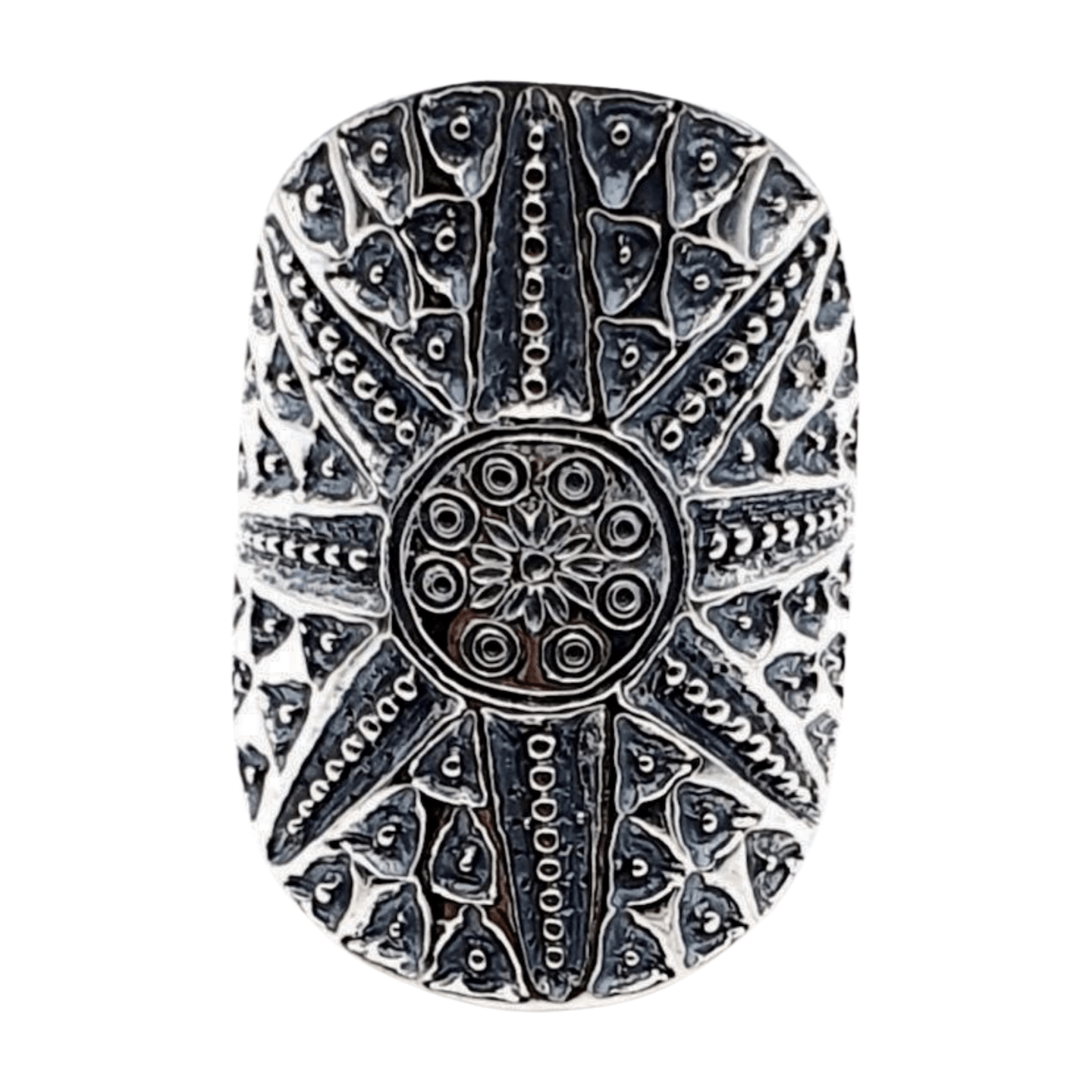 Anillo de plata escudo de sol