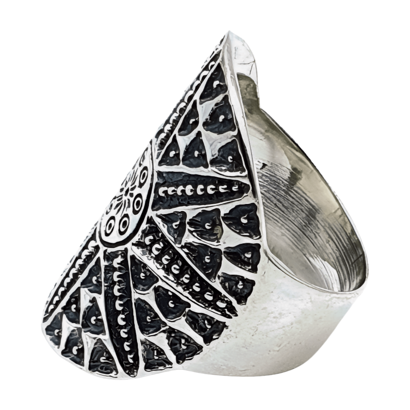 Anillo de plata escudo de sol