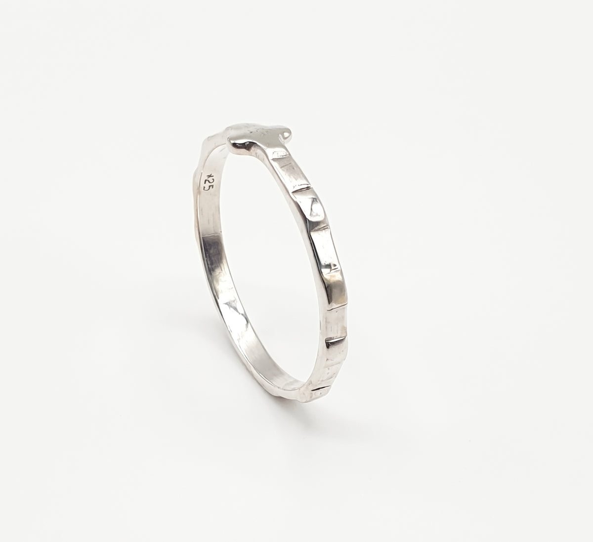 Anillo rosario de plata