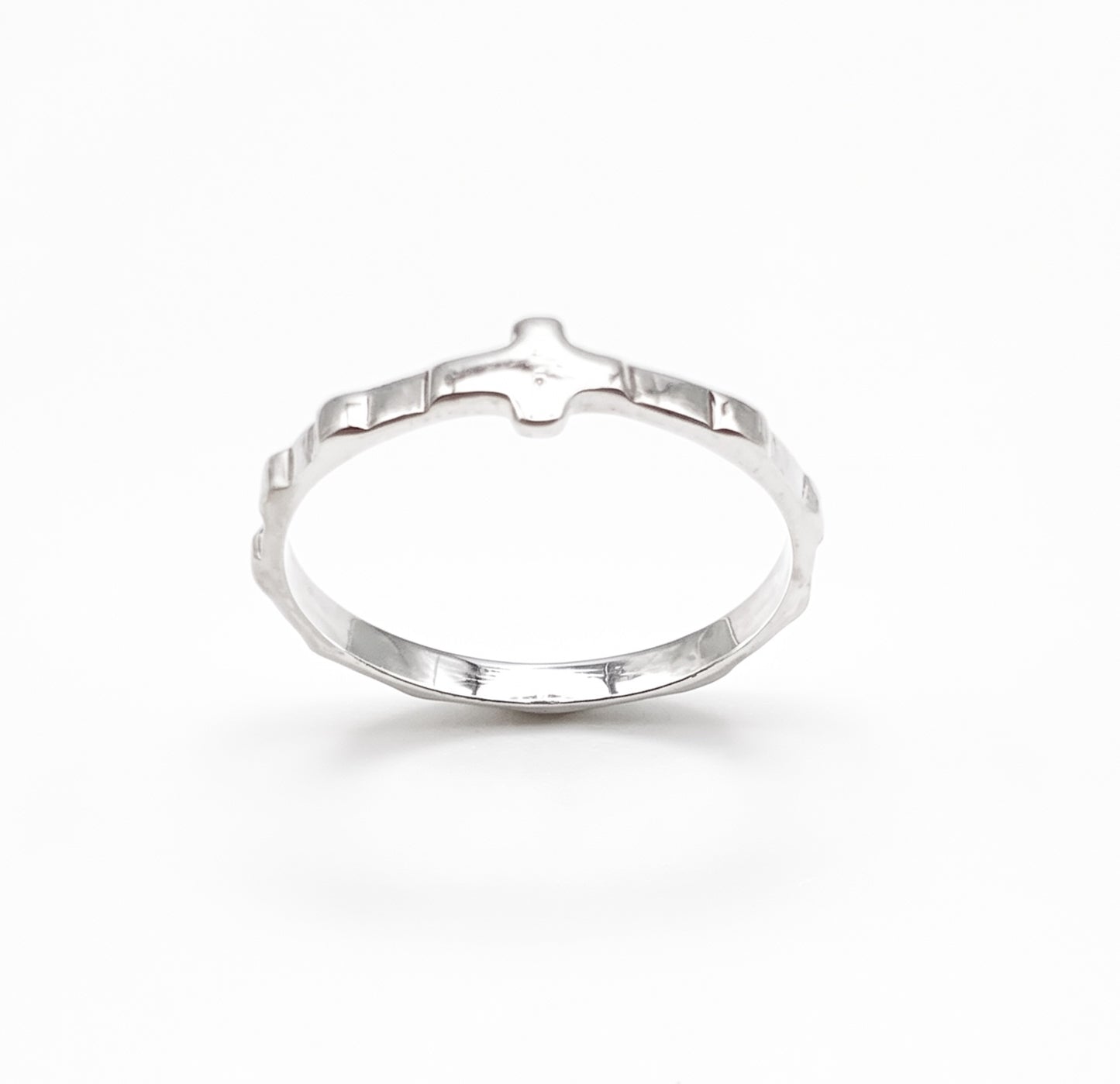 Anillo rosario de plata