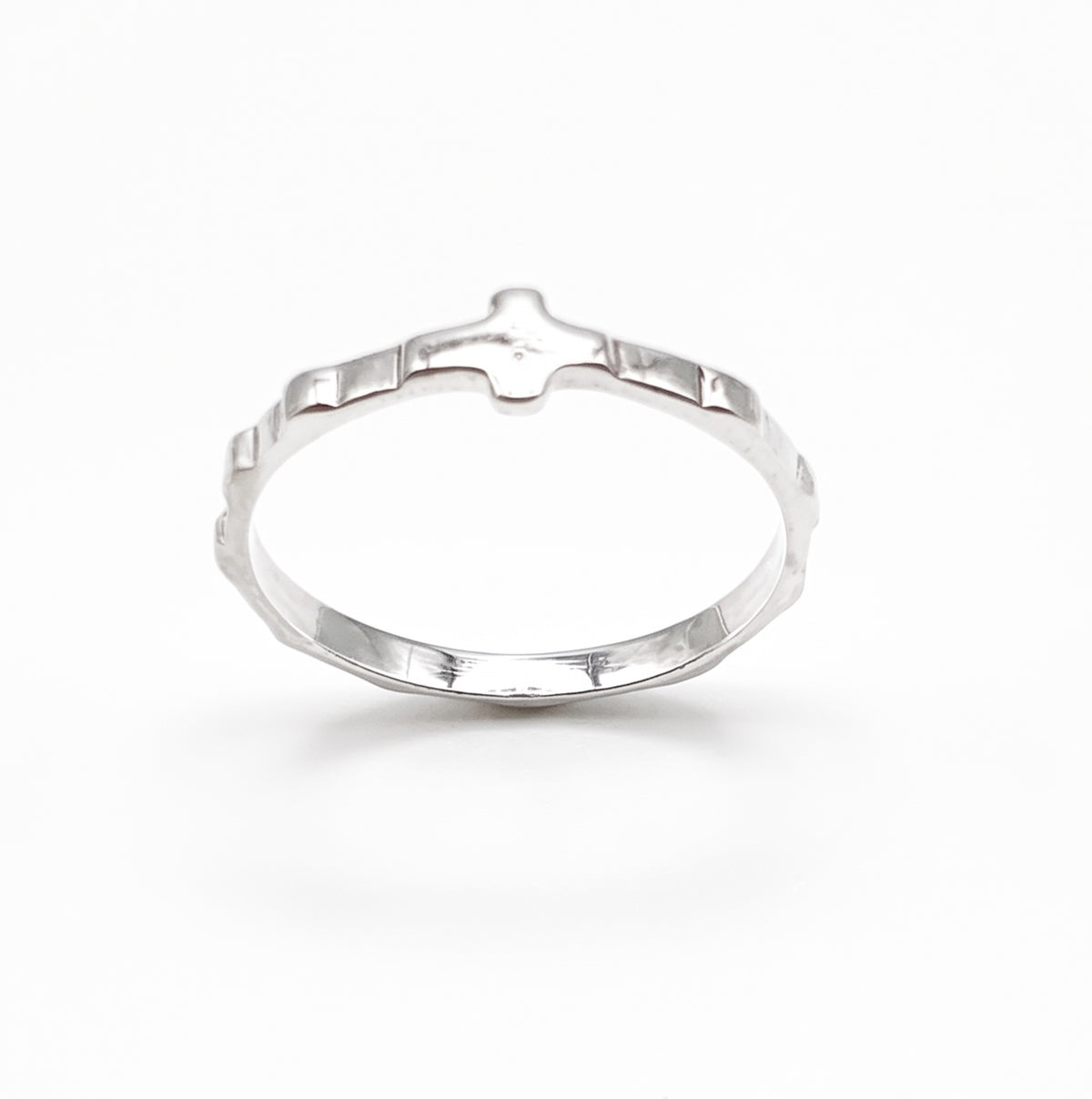 Anillo rosario de plata