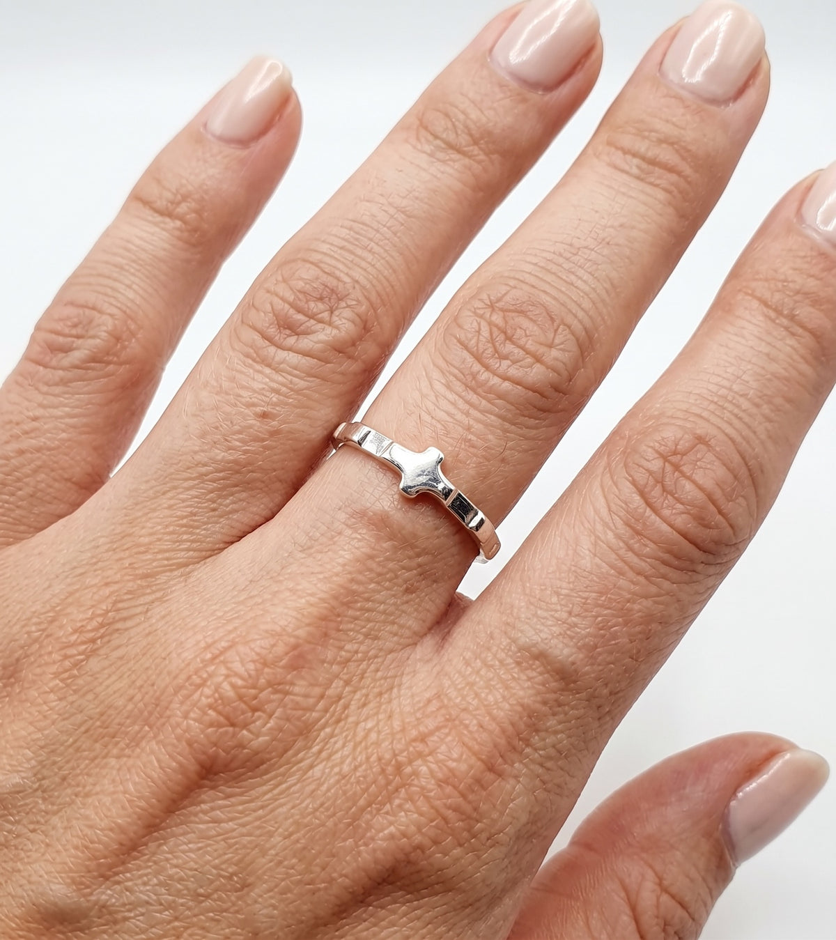 Anillo rosario de plata