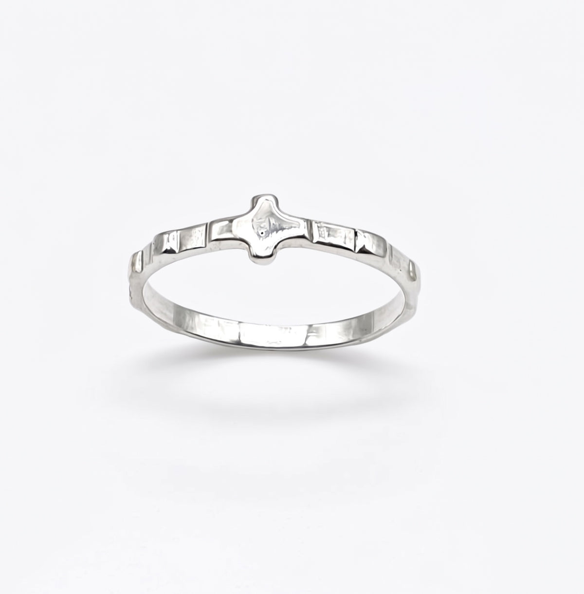 Anillo rosario de plata