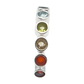 Anillo de plata con minerales 7 chakras