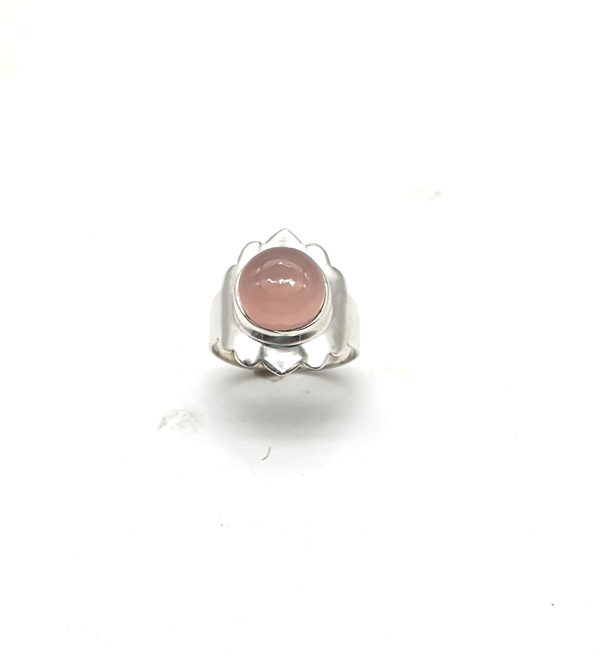 Anillo de Plata con cuarzo rosa