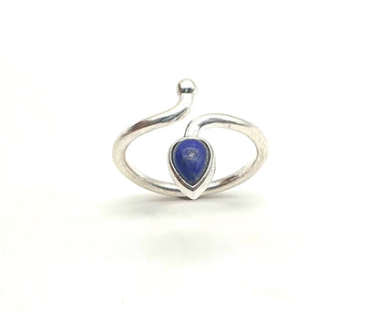 Anillo de Plata ajustable con lapislázuli