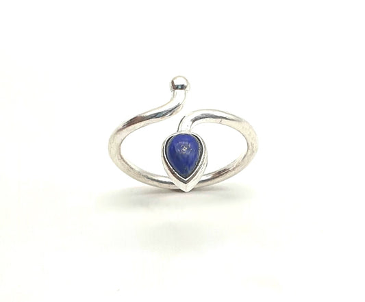 Anillo de Plata ajustable con lapislázuli