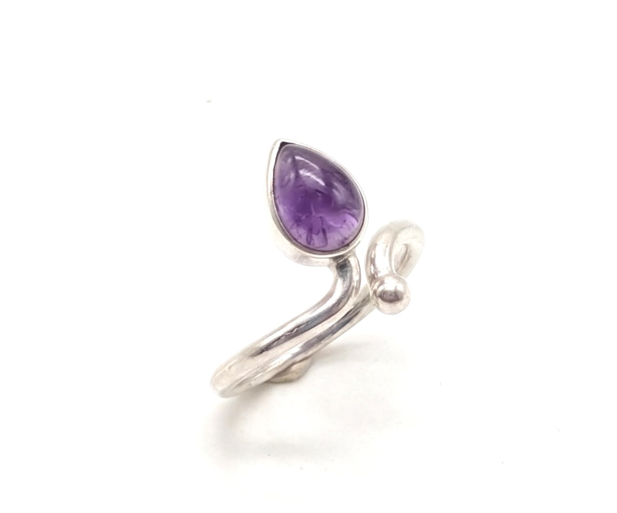 Anillo de Plata ajustable con amatista
