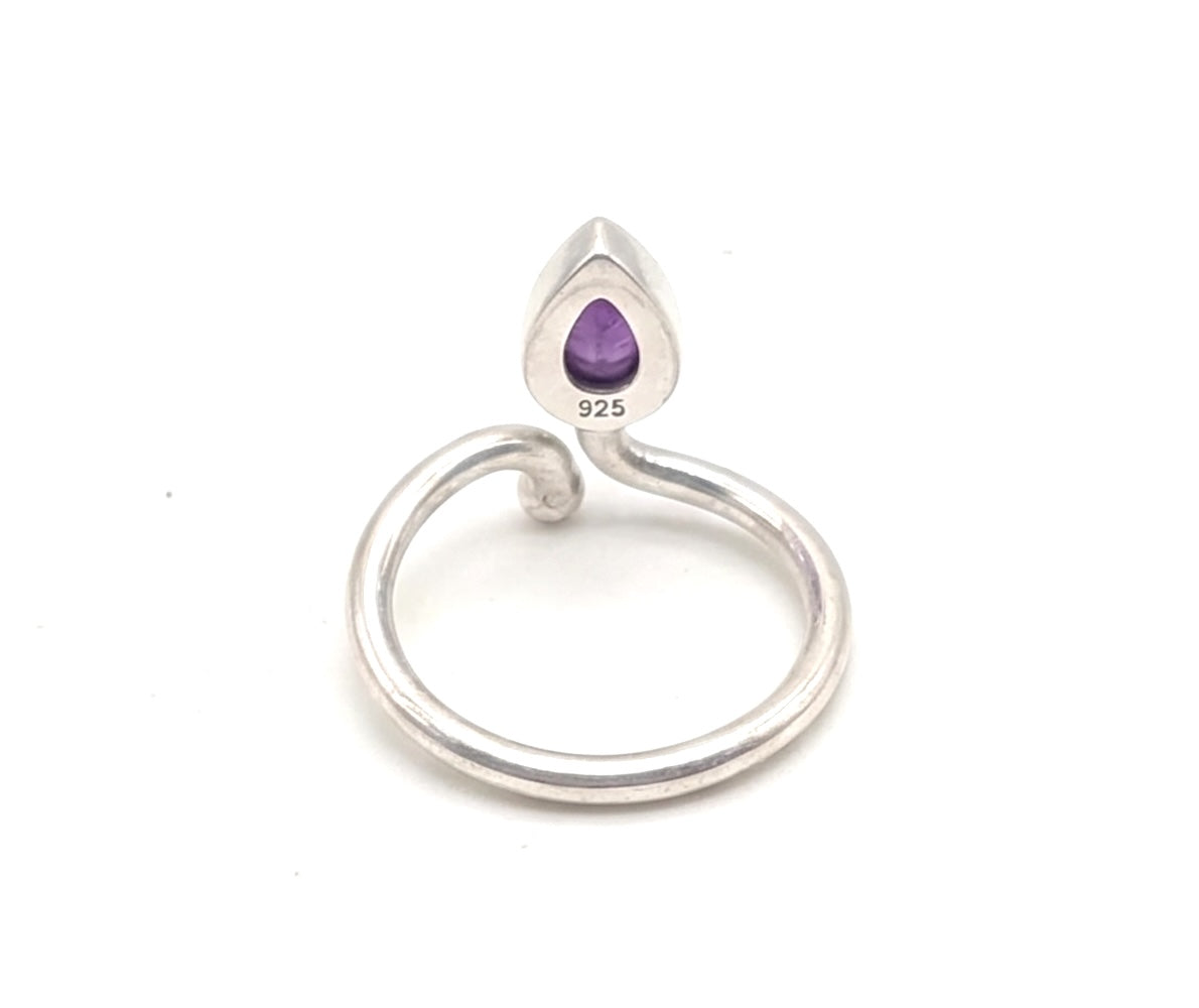 Anillo de Plata ajustable con amatista