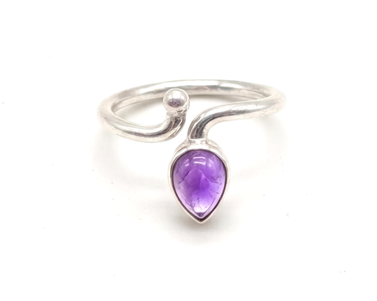 Anillo de Plata ajustable con amatista
