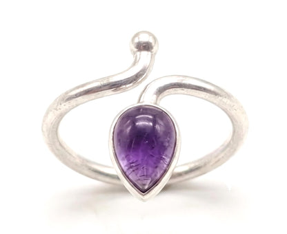 Anillo de Plata ajustable con amatista
