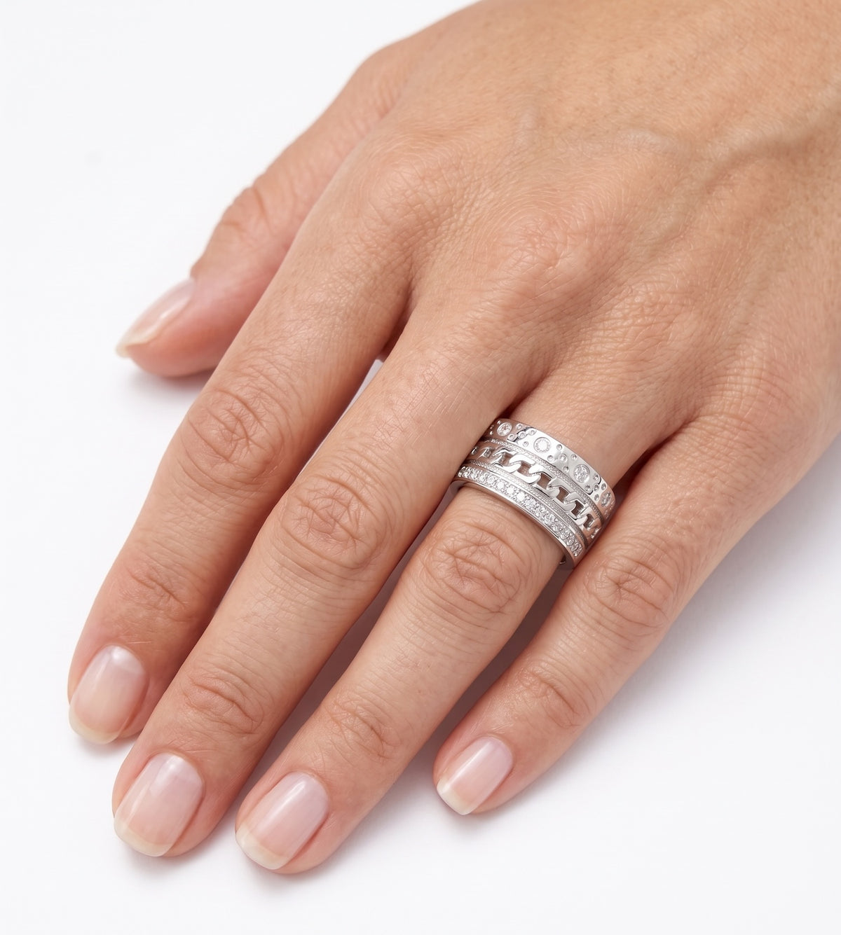 Anillo de plata Trirekha