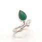Anillo de Plata ajustable con esmeralda