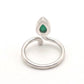 Anillo de Plata ajustable con esmeralda