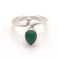 Anillo de Plata ajustable con esmeralda